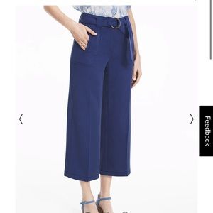 White House Black Market wide leg crop jeans